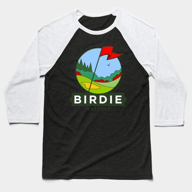 Birdie Watcher Baseball T-Shirt by iconymous